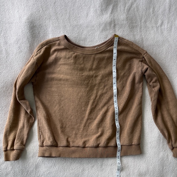 Jungmaven Crux Cropped Terry Sweatshirt / Sweater in Coyote, Size XS - Picture 13 of 14